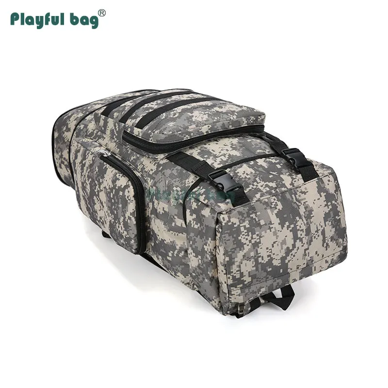 Mochila de Camping de 100l, bolsa impermeable para deportes de viaje al aire libre, mochila MOLLE militar de camuflaje para adultos, AVA83 - imagen 4