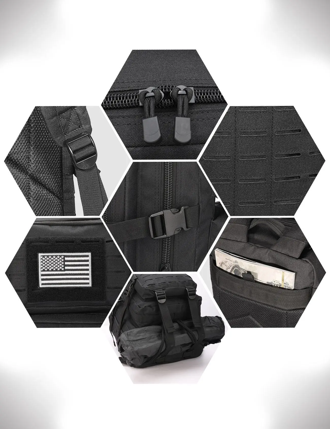 Mochila táctica de gran capacidad para acampar al aire libre, bolsa táctica de boxeo láser, mochila de montañismo, 45L, 3P, nuevo - imagen 5