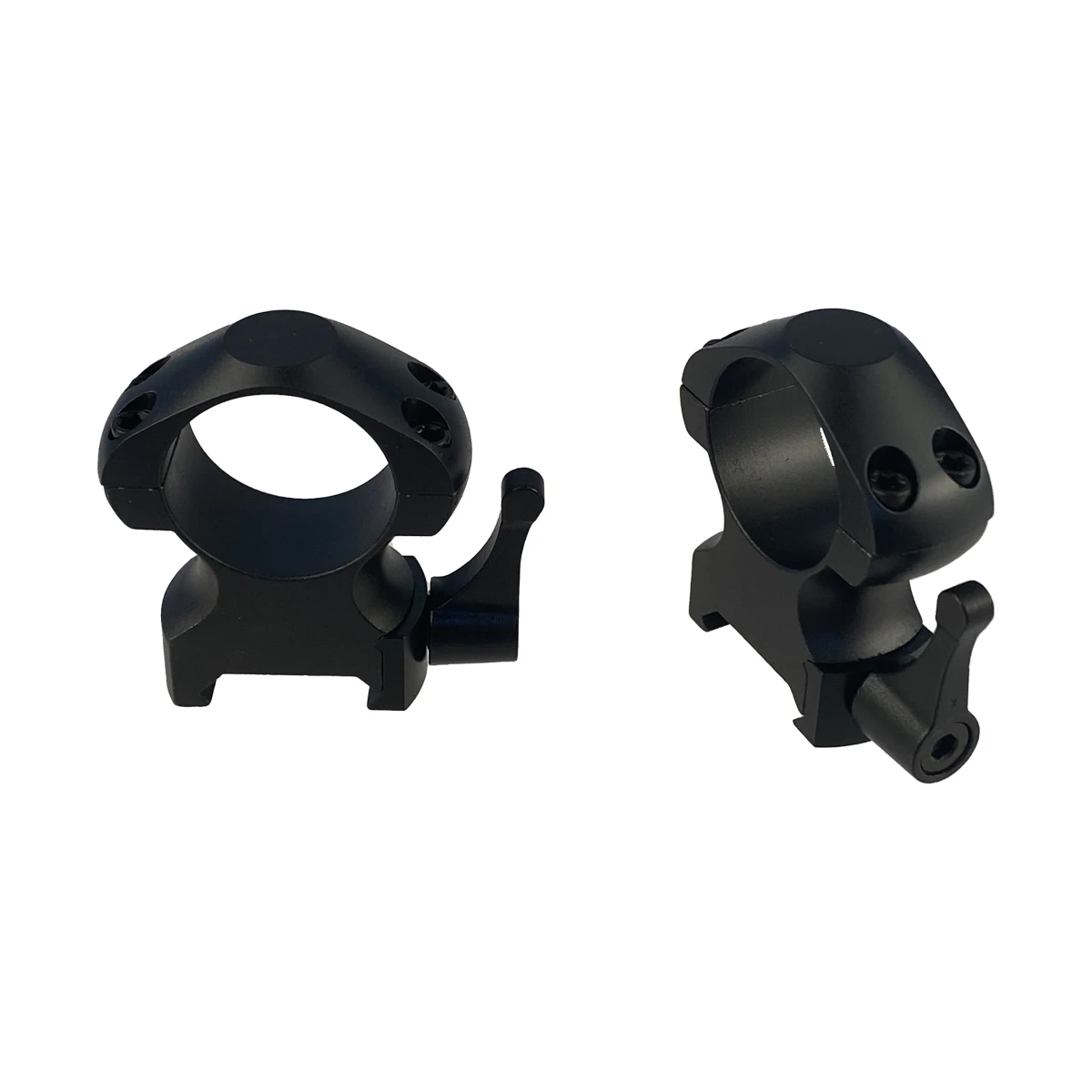 Anillo de montaje de alcance táctico de 25,4mm/30mm, compatible con riel de 20mm AR10 AR15 MK47 IA2, soporte para linterna láser de caza, 1 par - imagen 5