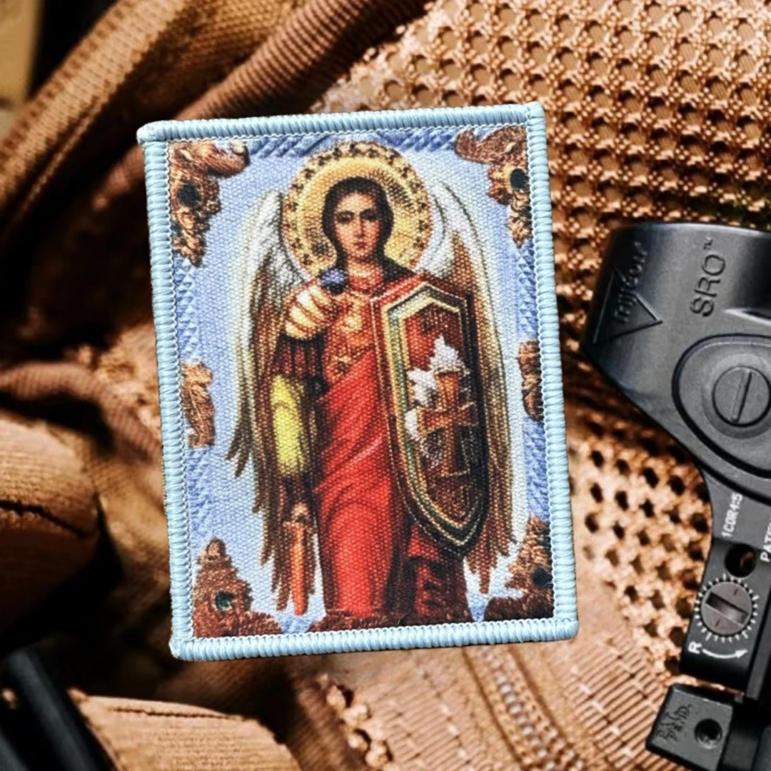 Parches tácticos de moral ARCHANGEL MICHAEL para ropa, parche de gancho y bucle impreso, pegatina para mochila táctica del ejército de la banda de rodadura militar - imagen 5