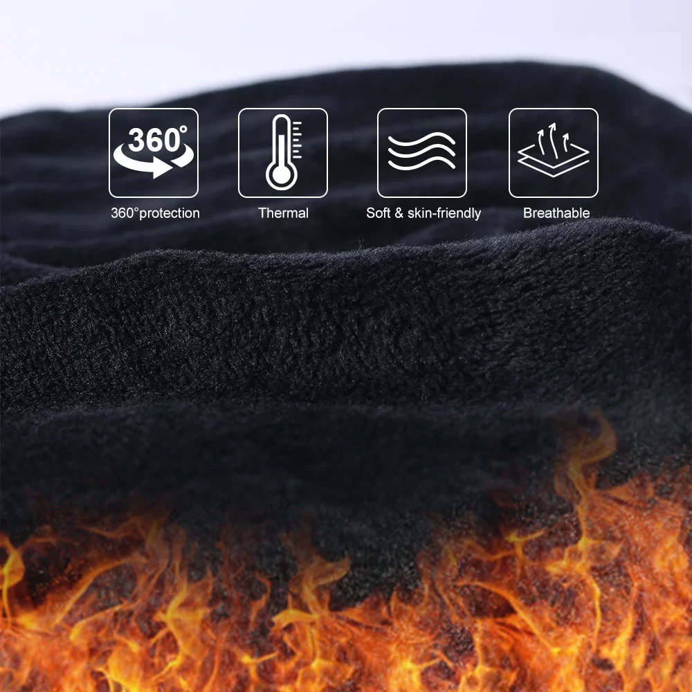 Pasamontañas de lana para motocicleta, máscara facial completa para Moto, cubierta cálida a prueba de viento para Motocross, capucha para motocicleta, casco para motorista y esquí para hombre - imagen 5