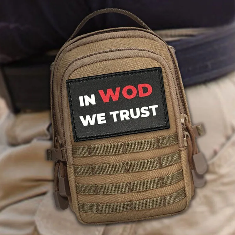 Parche táctico 'In WOD We Trust', parches de gancho y bucle, brazalete, insignia de moral militar, mochila Chevron, pegatinas para chaleco - imagen 5