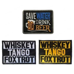 Parche bordado whisky táctico divertimento para ropa