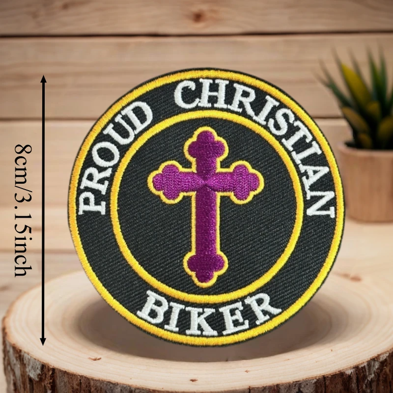 Parche bordado de cruz de Jesús, chaleco táctico, gancho y bucle, sombrero, insignia de moral, mochila, pegatinas decorativas, parches para brazalete para ropa - imagen 3