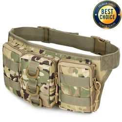 Riñonera táctica impermeable Oxford MOLLE para pesca y senderismo