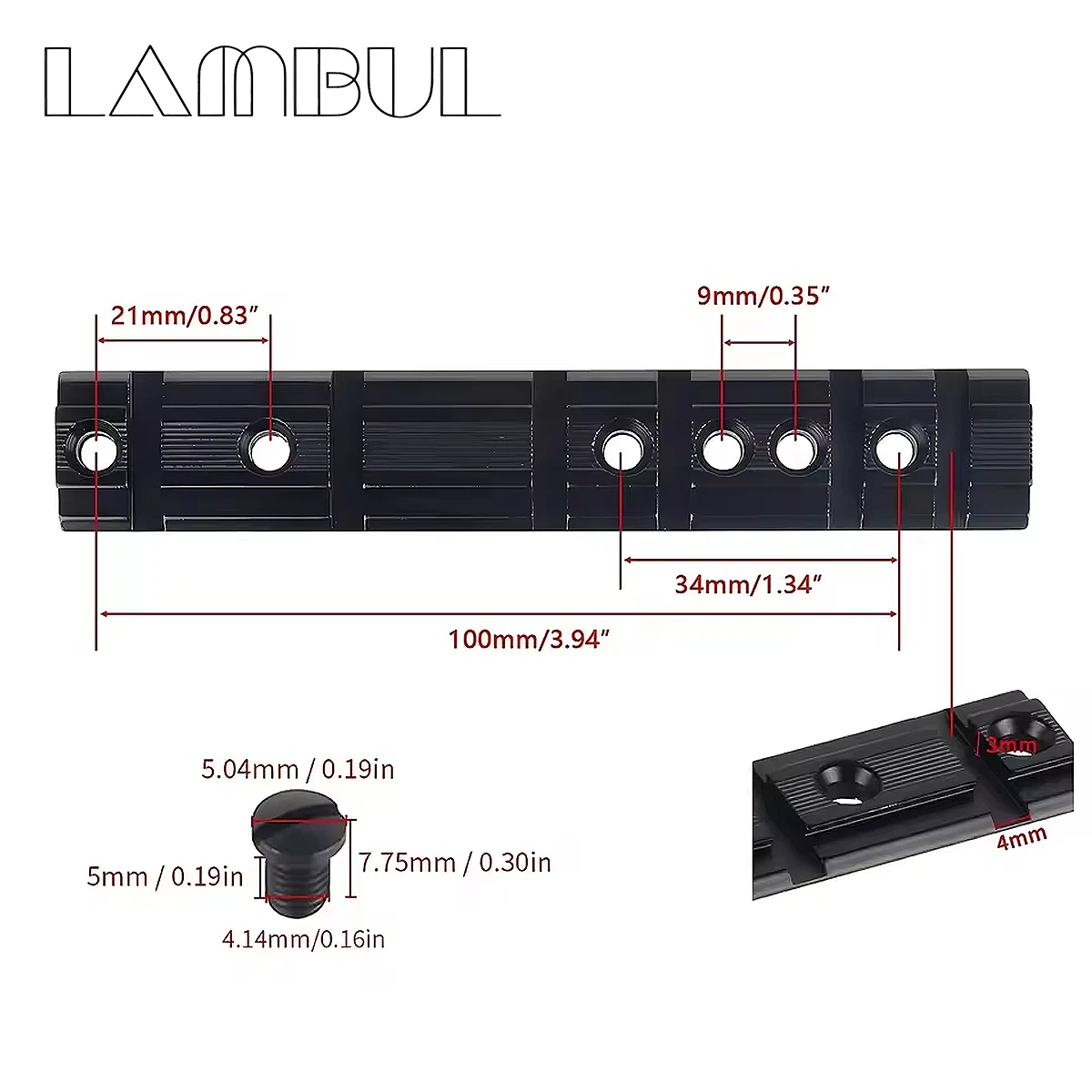 Soporte táctico de riel de cola de milano de 11mm, Base de riel de alcance de punto rojo de 11 a 20, soporte adaptador de 11mm a 20mm para Base de punta Ruger 10/22 - imagen 2