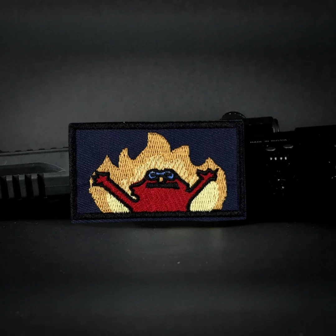 Parche táctico Hell Fire Morale insignia Elmo in The Fire parches de gancho y bucle bordados para ropa mochila brazalete pegatina - imagen 4