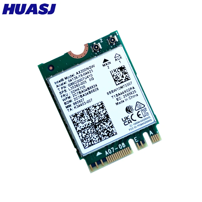 Banda Dual 2,4 Gbps Intel Wi-Fi 6 AX200 AX200NGW 802.11ax/ac MU-MIMO 2x2 módulo Wifi NGFF M.2 Bluetooth 5,1 tarjeta de red - imagen 3