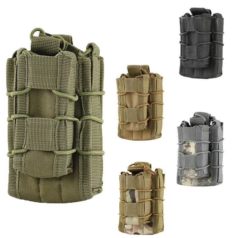 5,56 9mm bolsa para revistas AK AR M4 AR15 doble bolsa para revistas Rifle Pitol Molle Mag funda para caza CS Paintball - imagen 2