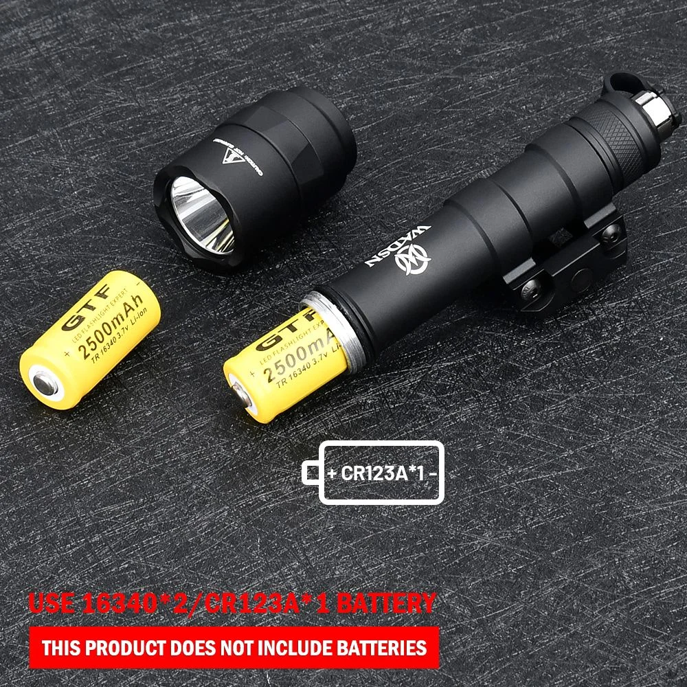 Linterna táctica M600 M600U WADSN, interruptor de presión de cubierta trasera de luz blanca de 600 lúmenes, compatible con riel de 20mm, accesorio para caza y Airsoft - imagen 5