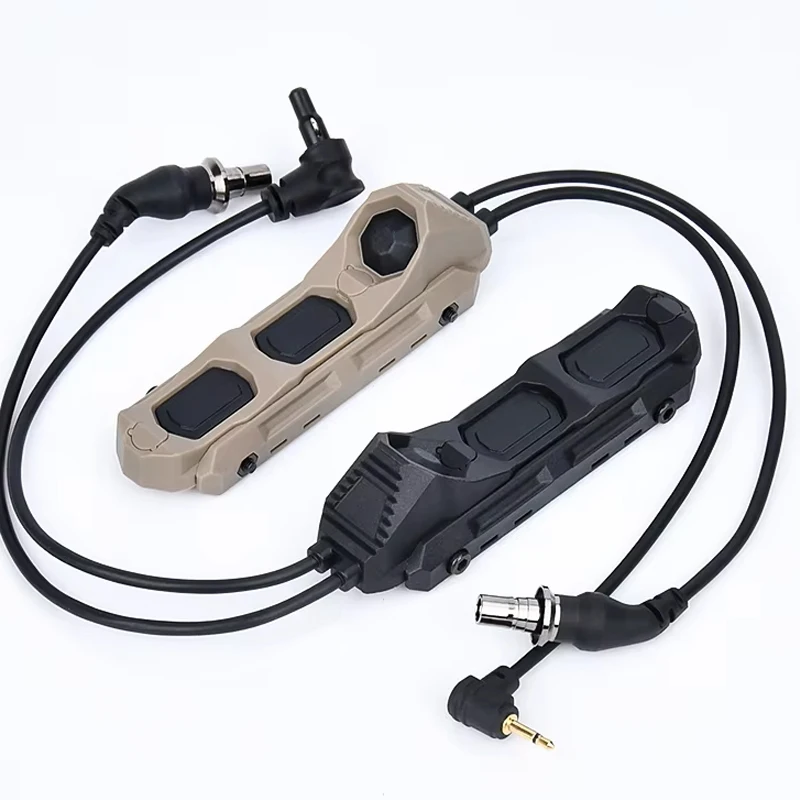 Interruptor de presión Airsoft Axon, botón de doble función, cola remota para PEQ-15 DBAL-A2 M300 M600, linterna, interruptor de luz para arma Mlok - imagen 3