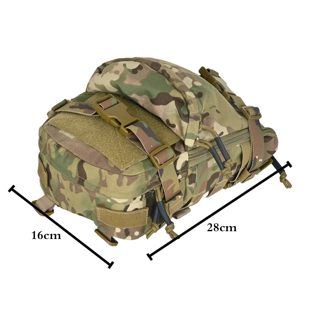 Tactifans Mini bolsa de hidratación MOLLE Panel trasero de agua bolsillo para vejiga chaleco táctico Airsoft placa transportadora paquete de accesorios - imagen 4