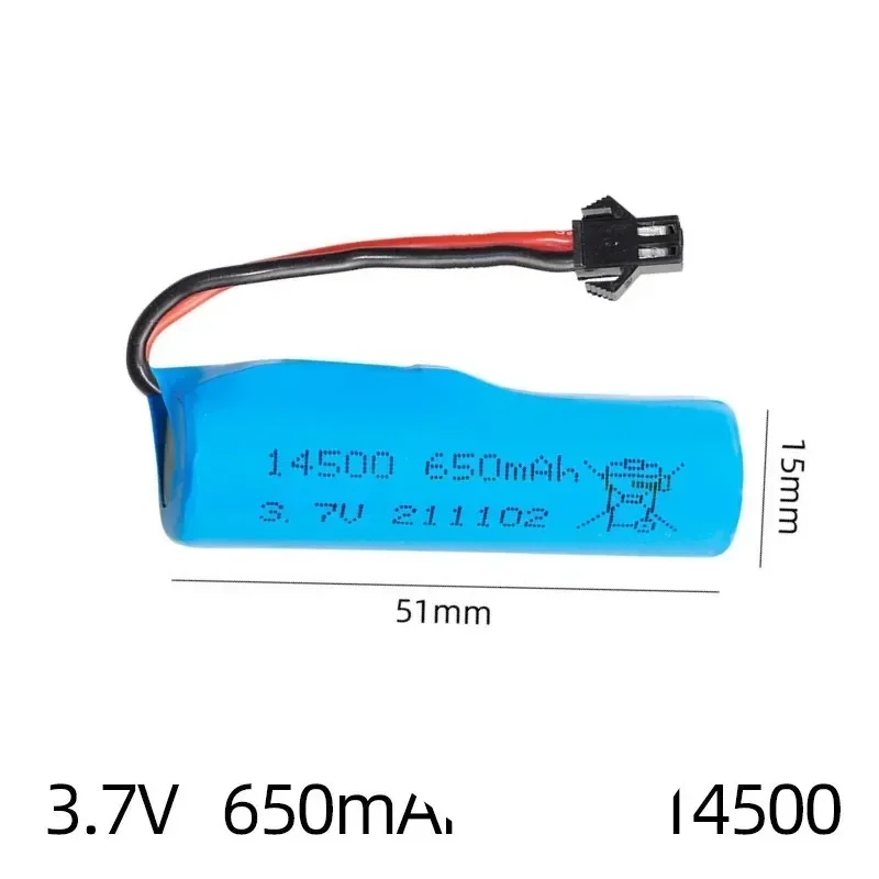 Batería de iones de litio de 3,7 V, 650mAh, 10C, para SYMA Q9, H126, H131, H118, RH701, barco de Control remoto, barco eléctrico de juguete, barco de agua - imagen 2
