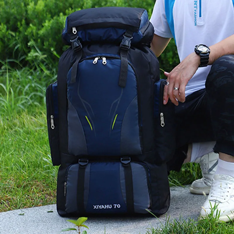 Mochila de senderismo de gran capacidad para hombre, mochila de viaje, táctica, deportes, montañismo, pesca, 70l - imagen 2