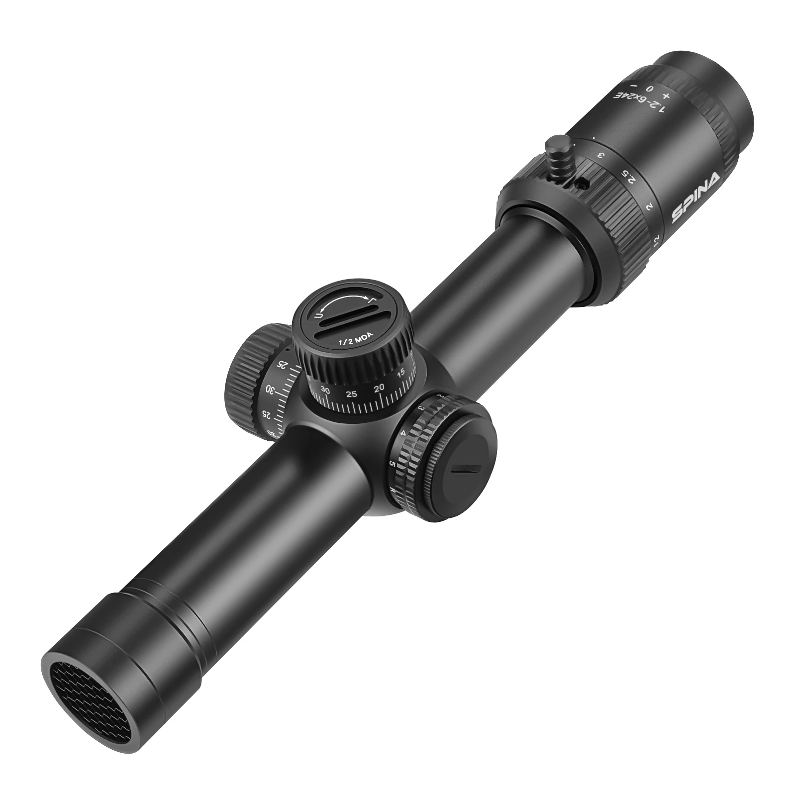 SPINA Optics FFP/SFP 1,2-6x24 mira compacta iluminante roja/verde 30mm de diámetro de tubo caza, objetivo y Rifle de aire uso civil - imagen 3
