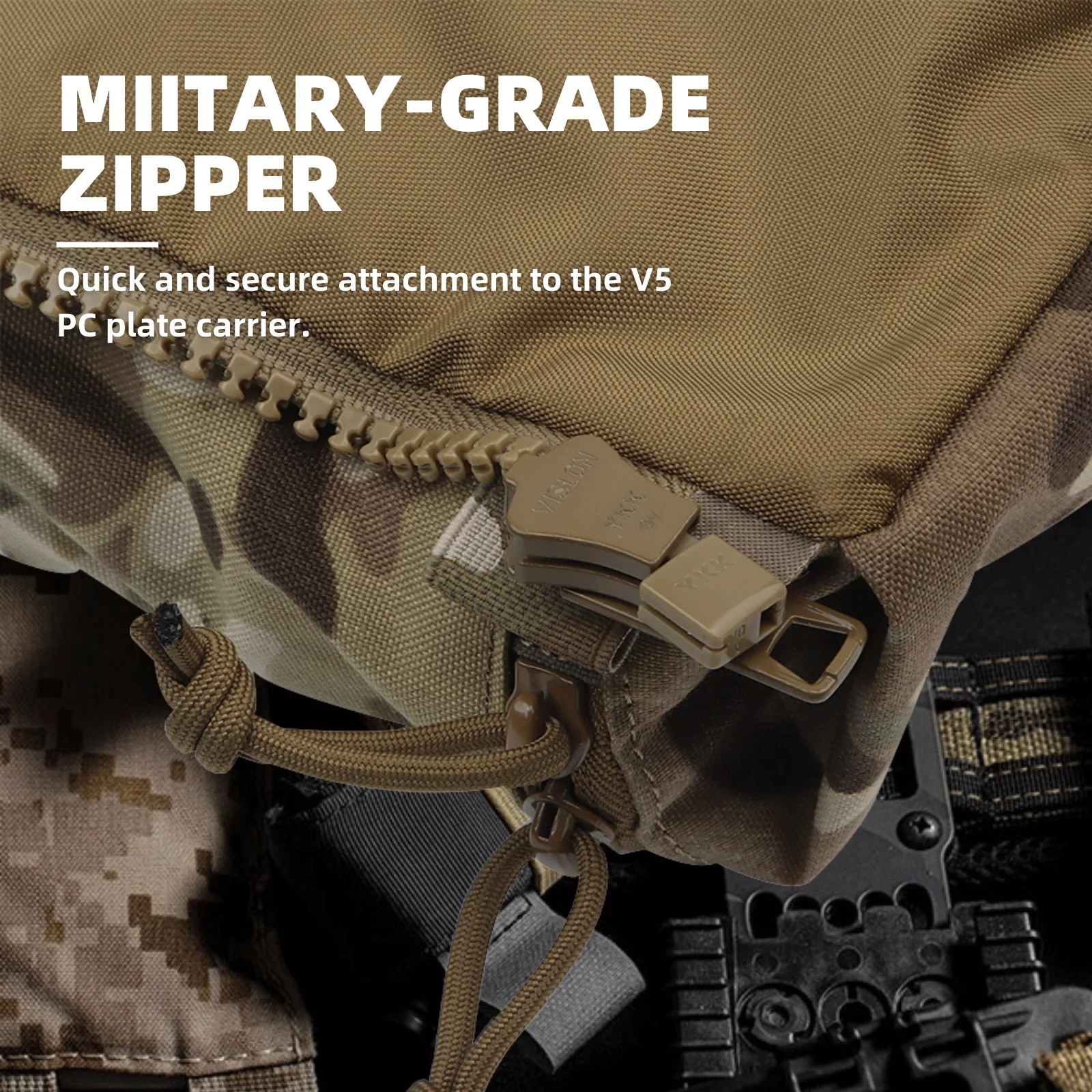 Bolsa doble con panel trasero, chaleco portador de placa FCV5, placa trasera, bolsa doble para artículos diversos, subpaquete suplementario para caza Airsoft - imagen 5