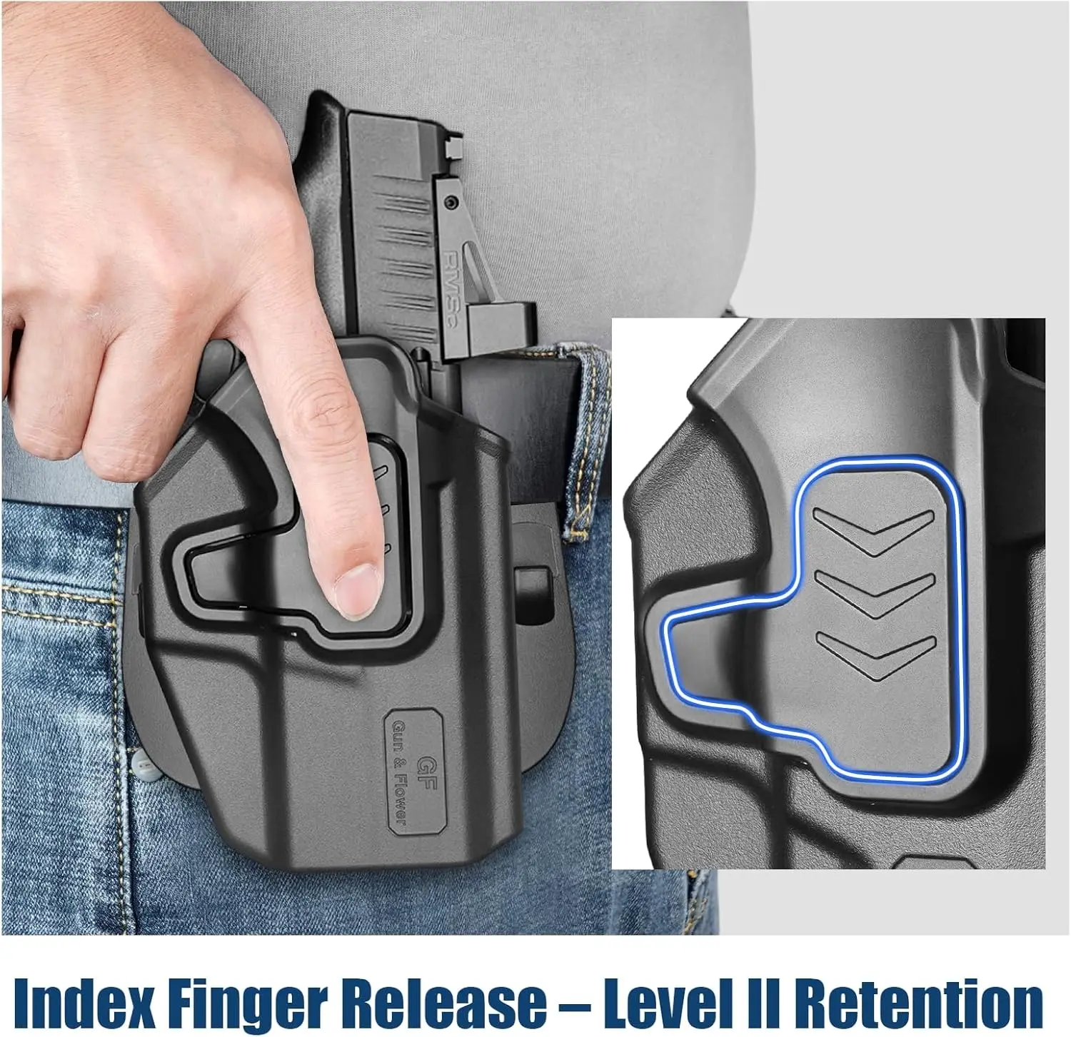 Funda OWB Springfield Hellcat Pro cintura retención nivel 2 diestra - imagen 3