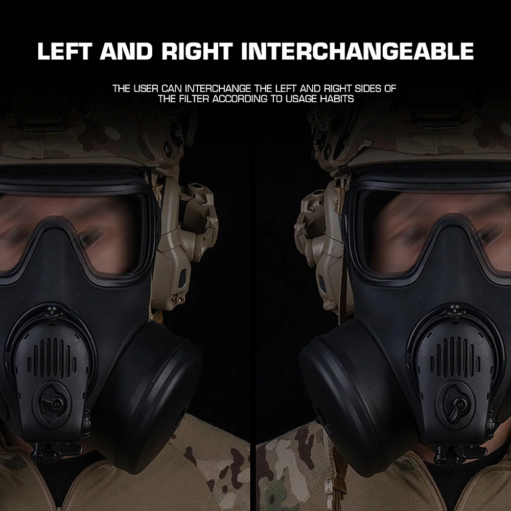 Simulación no multifunción FM 53 máscara de Gas modelo DUMMY máscara táctica con micrófono y ventilador refrigeración CS juego juguete caza Airsoft Cosplay - imagen 2