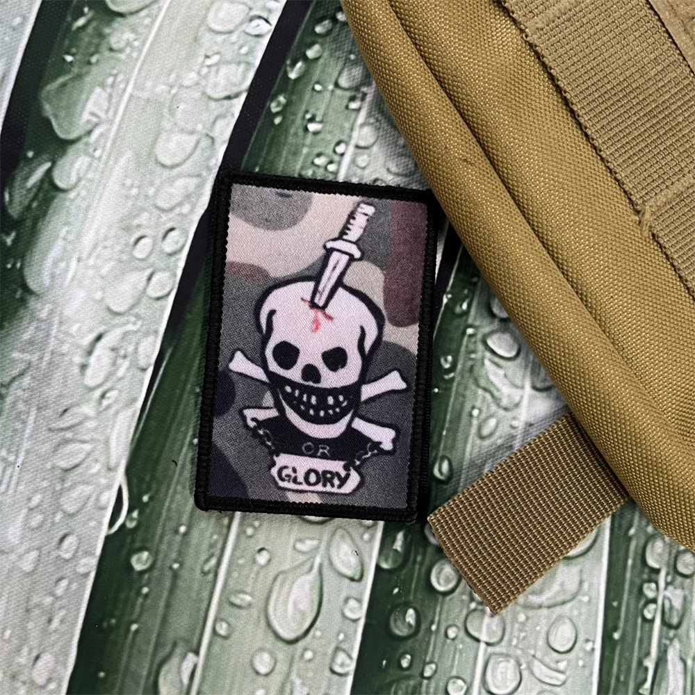Parches del Ejército "Death or Glory" de la armadura corporal de Hudson en la película Aliens, insignia de moral táctica, pegatinas impresas en mochila - imagen 3
