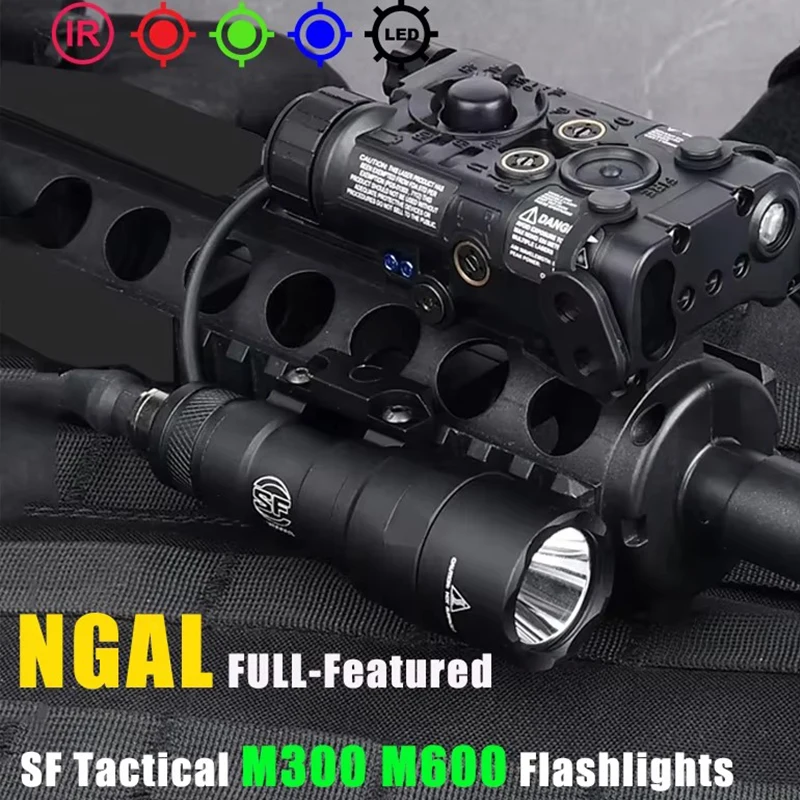 WADSN Hot Airsoft L3 tácticas NGAL rojo verde azul indicador Surefir M300C M600U caza Scout luz con interruptor de Control Dual AXON - imagen 2