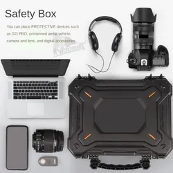 Caja de seguridad de caza de 32cm ABS impermeable a prueba de polvo caja de herramientas resistente a impactos de 12,6 pulgadas funda protectora para cámara