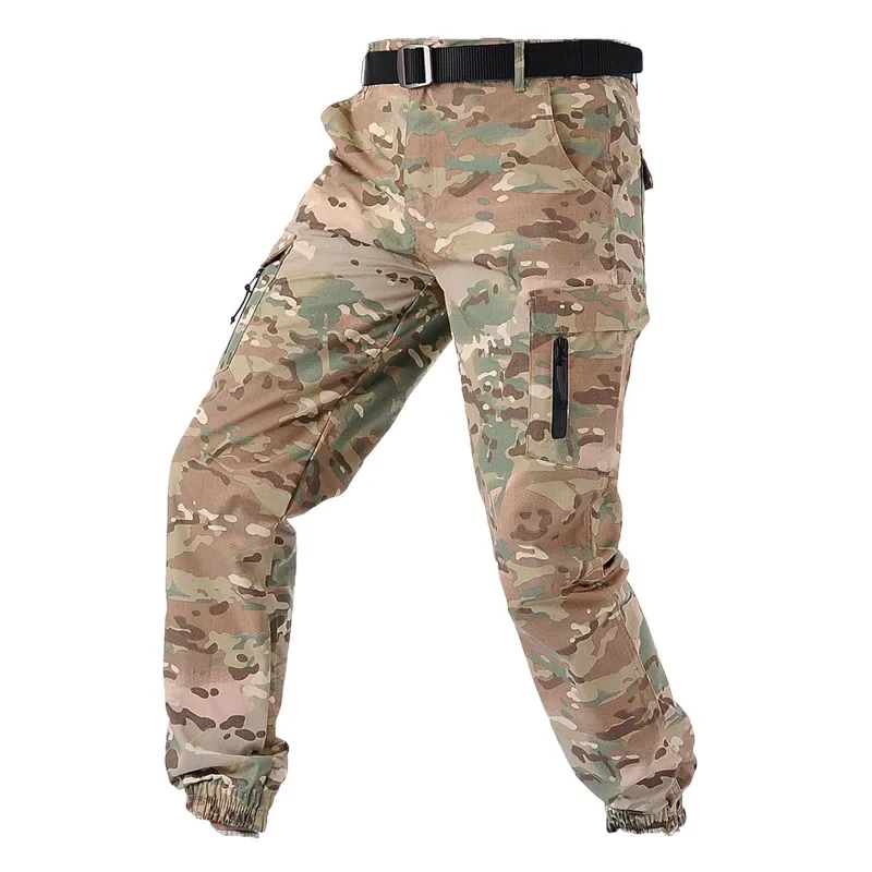 Pantalones tácticos de camuflaje para hombre, ropa de trabajo, senderismo, calle