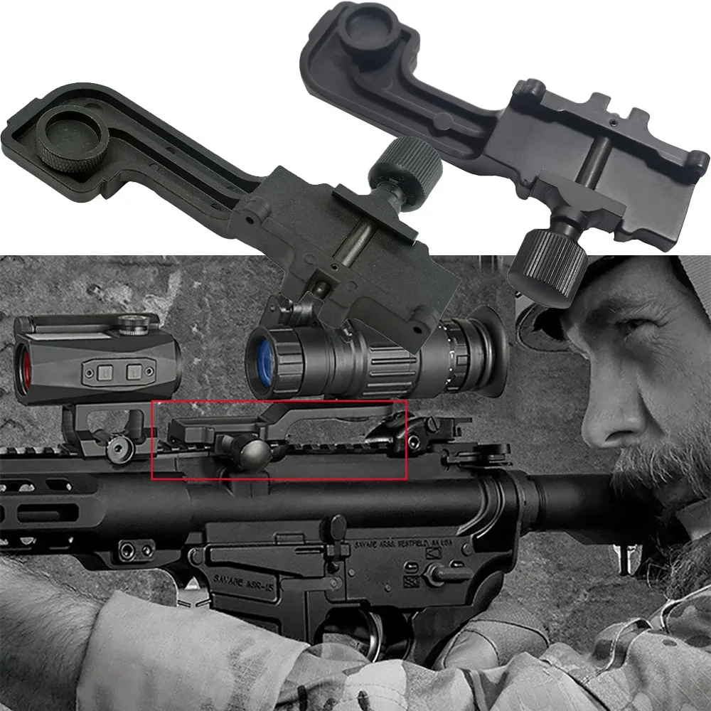 Adaptador de riel Picatinny de aluminio con montaje NVG táctico, 20mm, para visión nocturna, PVS-14 Pulsar GS 1X20, mira para Rifle de caza, accy - imagen 4