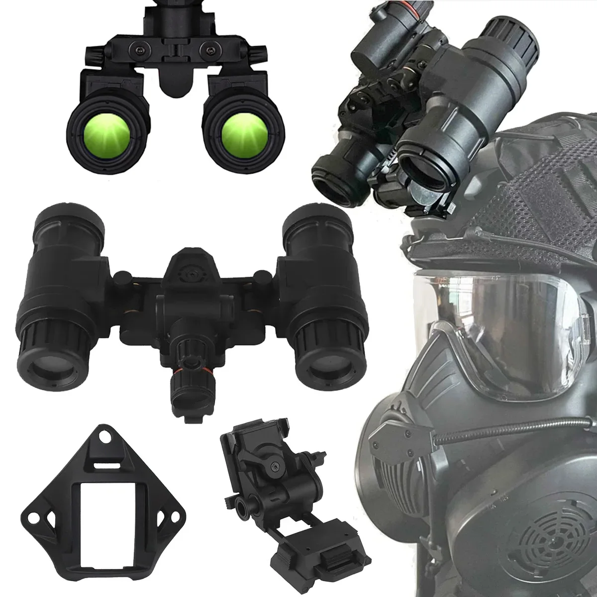 Airsoft AN/PVS31 gafas de visión nocturna Binoculares de doble tubo casco de accesorios simulados para Wilcox G19/G24/G30/G34/G69 sin modelo de función - imagen 5