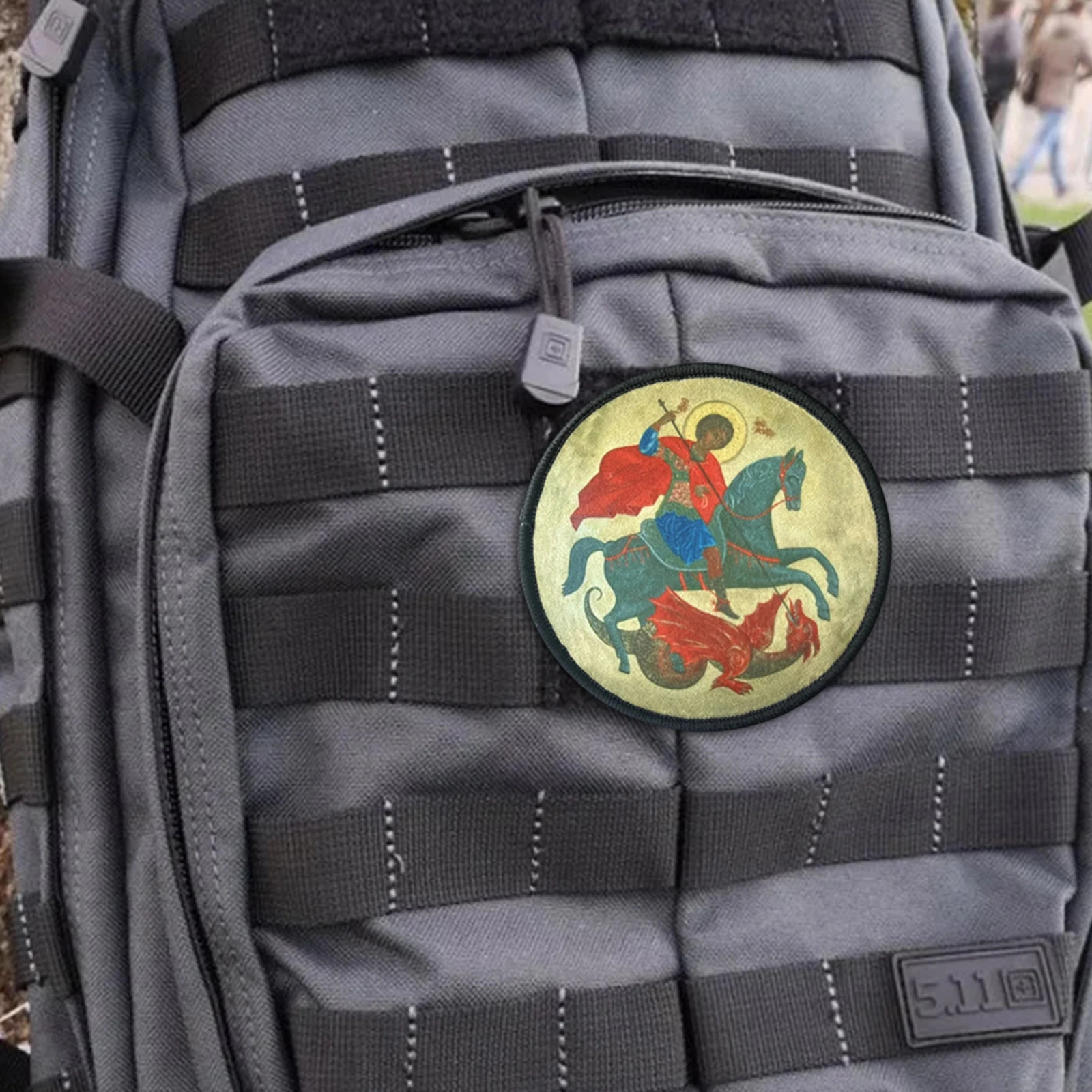 Parche táctico victorioso de George, parches divertidos de gancho y bucle para ropa, insignia de moral, brazalete del ejército militar, pegatinas para mochila