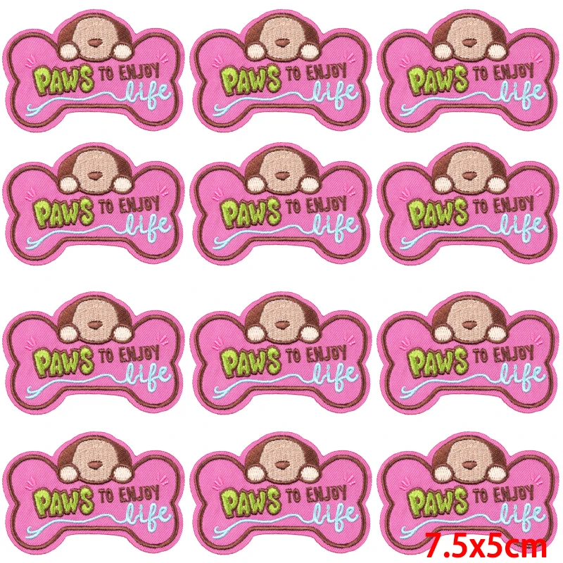 Parche bordado de animales para mascotas, parches termoadhesivos para planchar en la ropa, parche para gatos y perros, lote de 10 unidades - imagen 2
