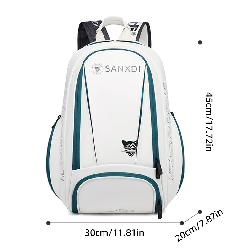 Mochila para raqueta de bádminton y tenis, bolsa de entrenamiento para deportes al aire libre con compartimento para zapatos, bolsa deportiva multifuncional de almacenamiento grande - imagen 4