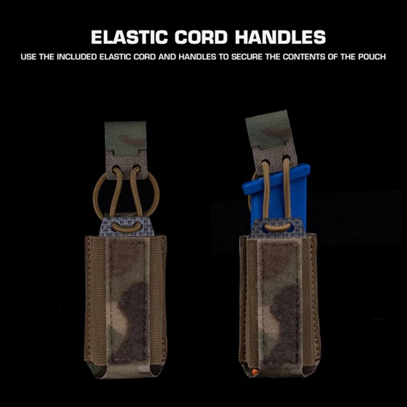 Bolsa Molle Mag de una sola pistola M1911 92F 9mm.40S & M soporte para revistas superior abierto bolsa de herramientas táctica funda para linterna - imagen 2