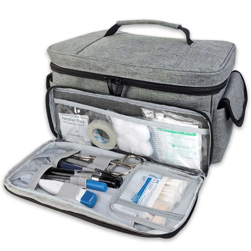 Kit de primeros auxilios de viaje para el hogar, bolsa de transporte médica, organizador de almacenamiento multifuncional, cajas de medicina en capas, armario de medicamentos - imagen 4
