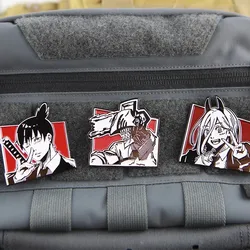 Parche Chainsaw Man Power Hayakawa bordado con Velcro para mochila