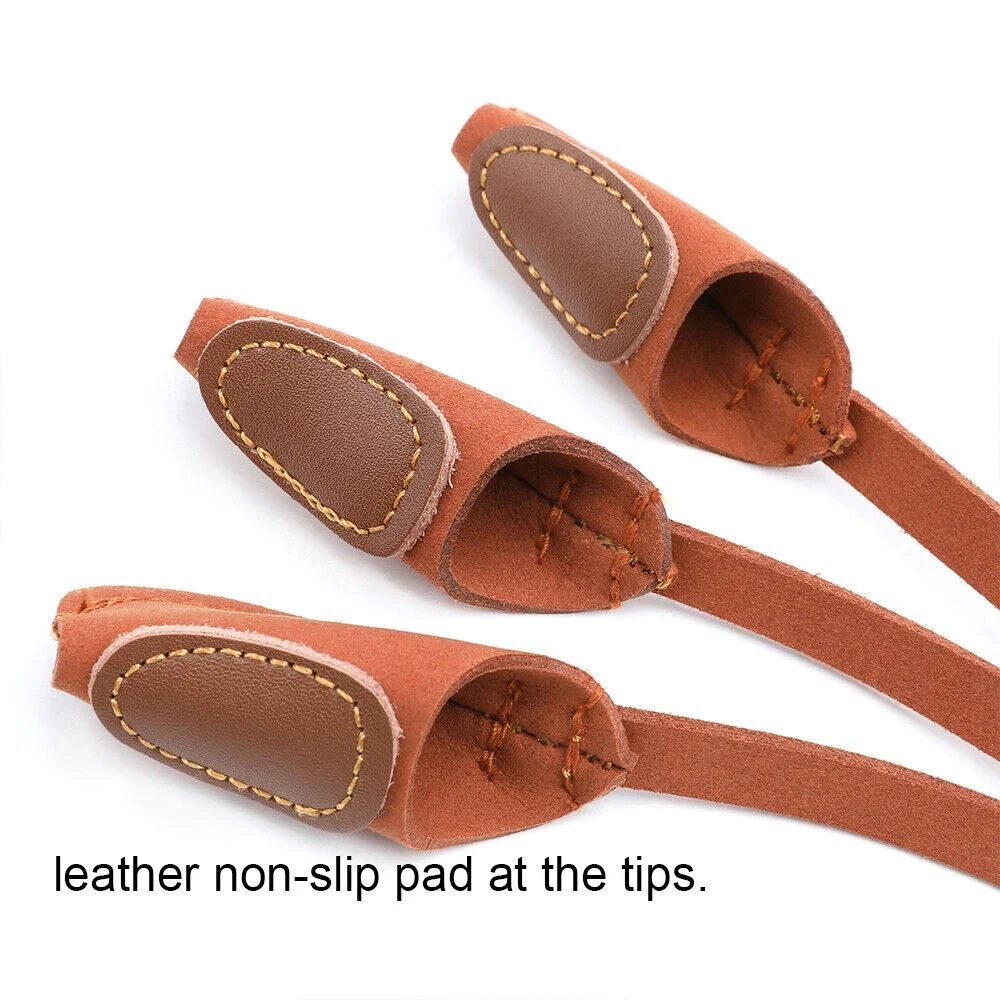 Protector de arquería de 3 dedos, arco recurvo, flecha, guante de equipo protector para mano izquierda y derecha, accesorios de caza - imagen 5