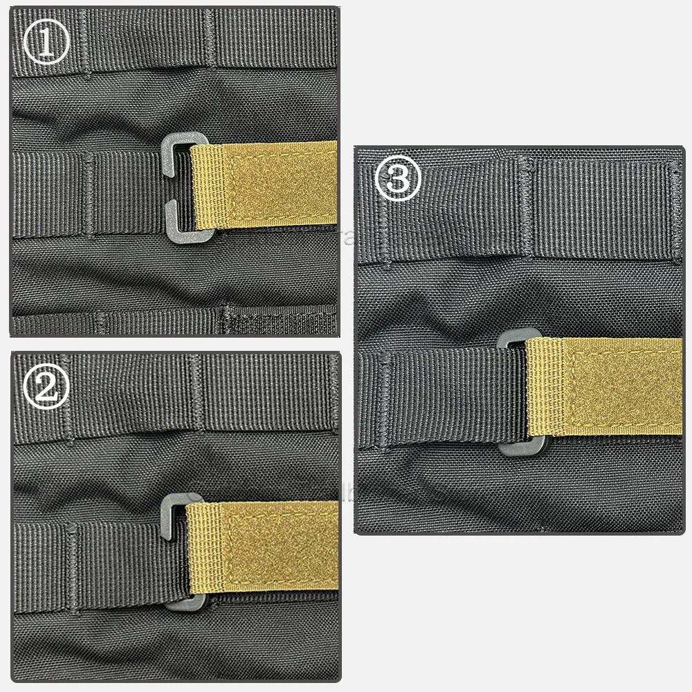 Panel hook and loop MOLLE nailon – Adaptador parches táctico - imagen 2