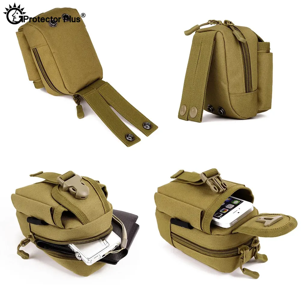 Bolsa táctica Molle para deportes al aire libre, riñonera impermeable con bolsillo para acampar y senderismo - imagen 4