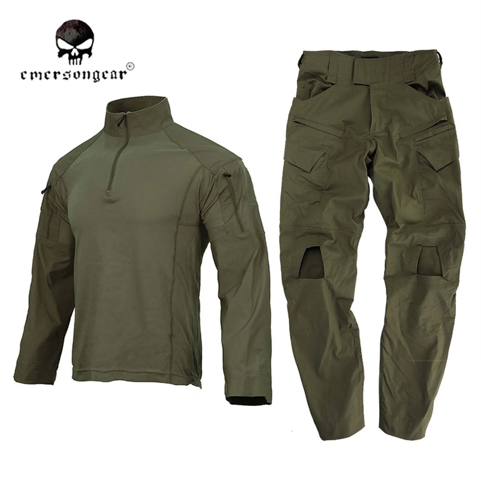 Emersongear-Conjuntos de uniformes de combate tácticos E4, traje de camuflaje para hombre, camisa de entrenamiento, pantalón, Tops, pantalones Cargo de servicio EM9429 EM9477 - imagen 2