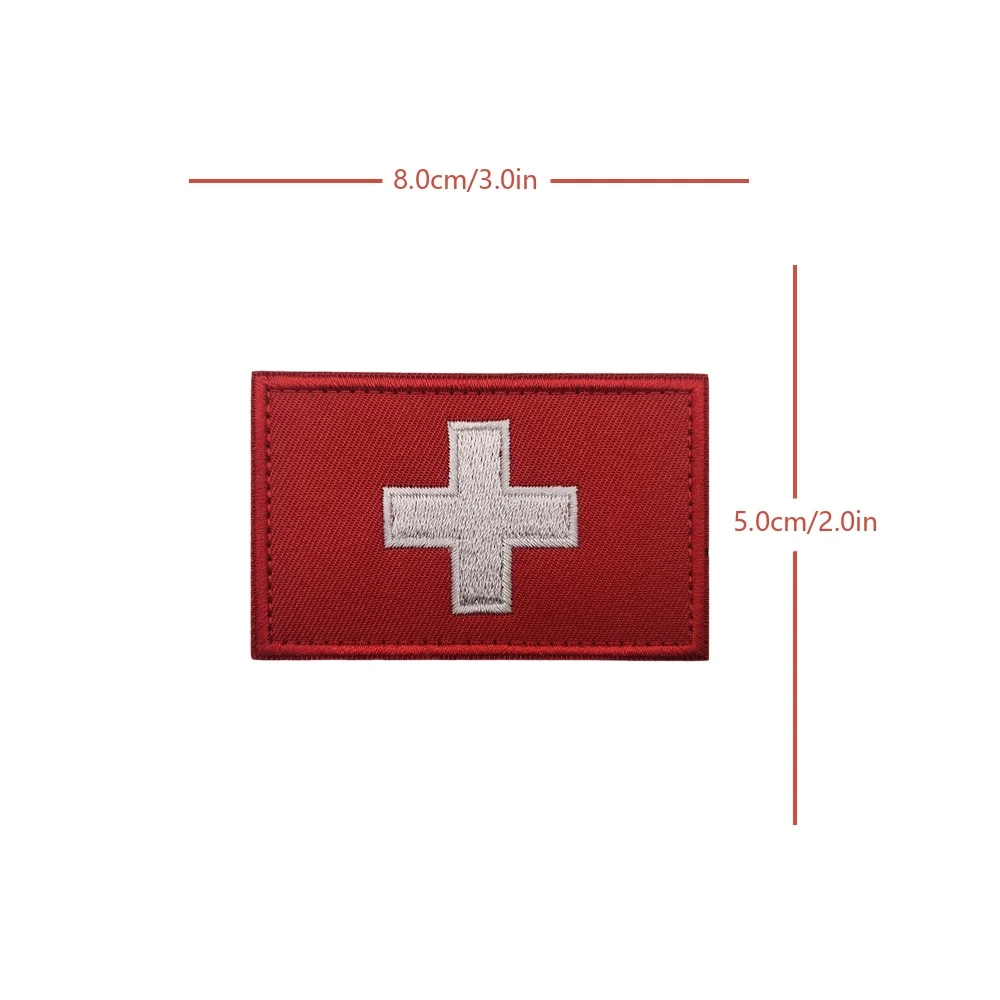 Parche táctico cruzado médico, símbolo de primeros auxilios, Velcros, cierre de gancho, insignia bordada para pantalones vaqueros, gorra de mochila Molle - imagen 5