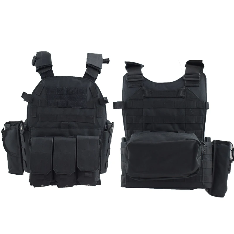 Chaleco táctico militar para hombre, protector de pistola de aire de combate de entrenamiento del ejército, Paintball, chaleco de caza, bolsa de revista extraíble, 6094 - imagen 3