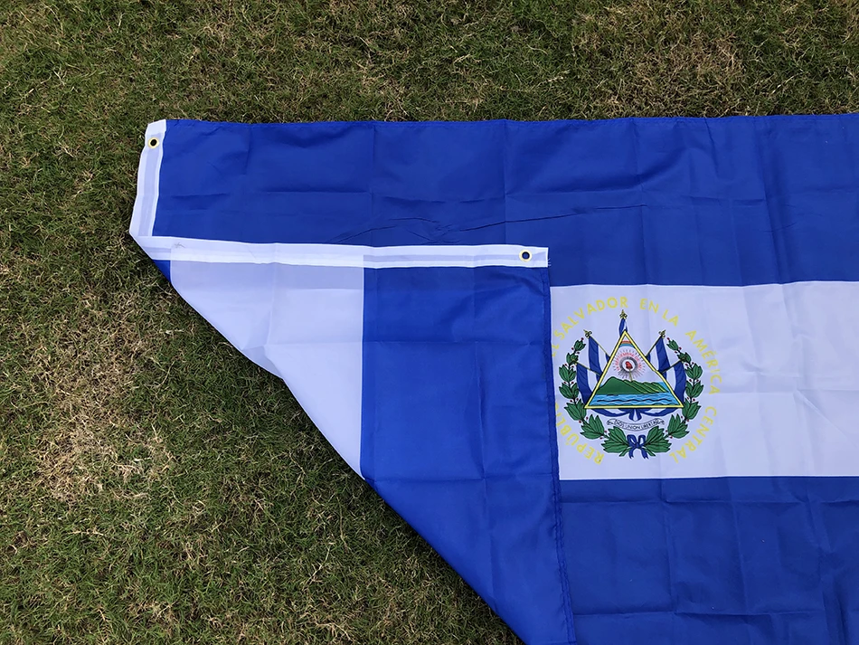 SKY SV SLV bandera de El Salvador colgante de poliéster decorativa - imagen 4