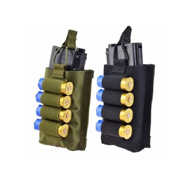 Bolsa táctica MOLLE para cartuchos de escopeta, caza
