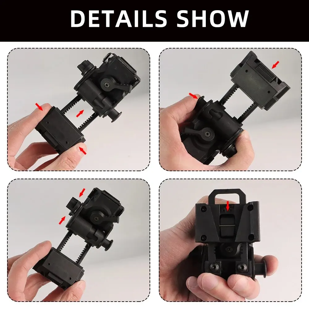 BOOIU L4G24 casco táctico NVG soporte para PVS15/18 GPNVG18 gafas de visión nocturna soporte montaje casco Accesorios - imagen 4