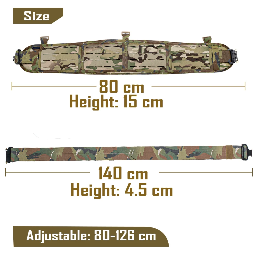 Cinturón táctico de DRAGON EDGE, cinturón ligero de tiro, corte láser, Airsoft, caza Militar - imagen 5