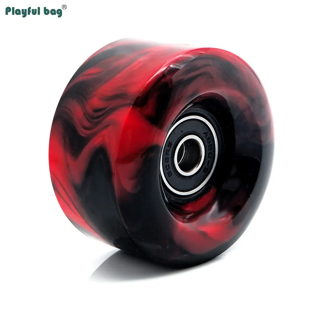 Juego de ruedas de 58x32MM para patines de doble rueda, cabezal de freno de PU, rodamiento 608RS, accesorio de rueda 82A AMB283 - imagen 4