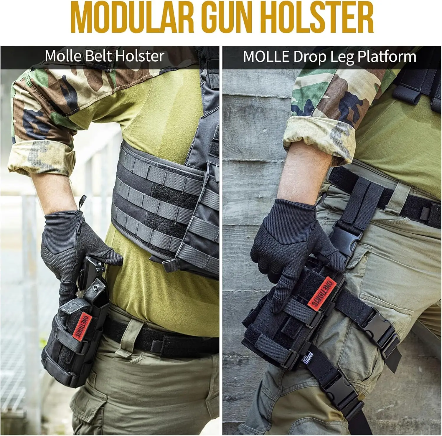 Funda para pistola ONETIGRIS, funda para pistola para diestros para la mayoría de pistolas compactas de tamaño mediano y completo, 1911 Glock17/19/20/21 M & P Shield de 9mm - imagen 3