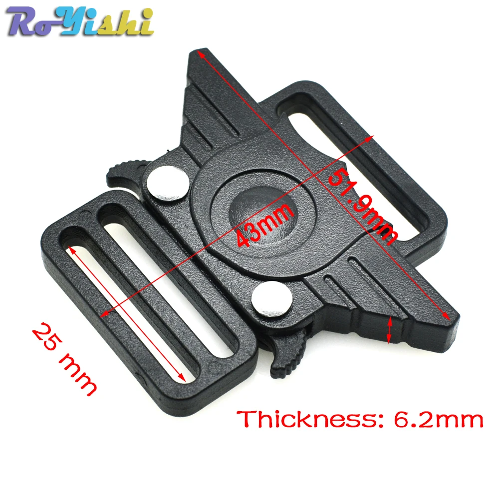 2pcs/pack 1" Webbing Plastic Detach Buckle for Outdoor Sports Bags Students Bags Luggage - imagen 2