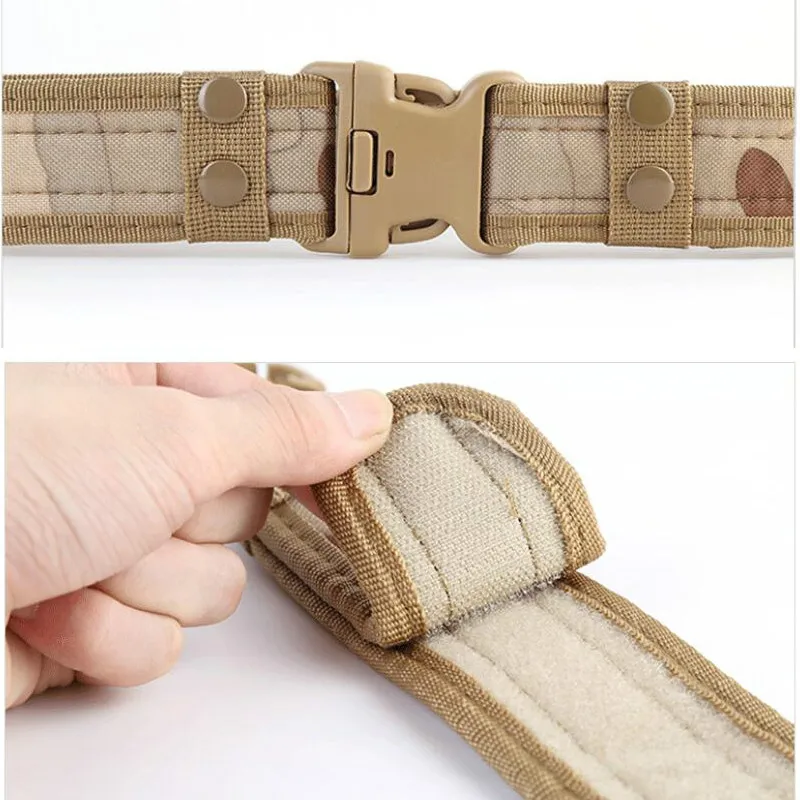 Nuevo cinturón para hombre, cinturones transpirables de liberación rápida para hombre, cinturón de cuero para caza al aire libre, cinturón táctico, cinturón militar, regalos para mujer - imagen 5