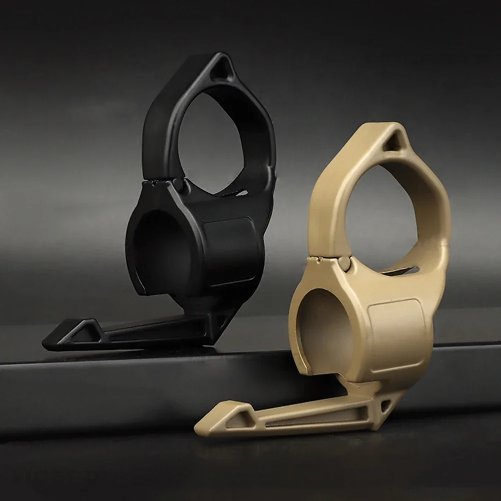 Anillo para linterna, agarre antideslizante, anillo para dedo, adaptador para linterna, soporte Compatible con Clip de bolsillo, anillo para dedo táctico multifunción - imagen 4