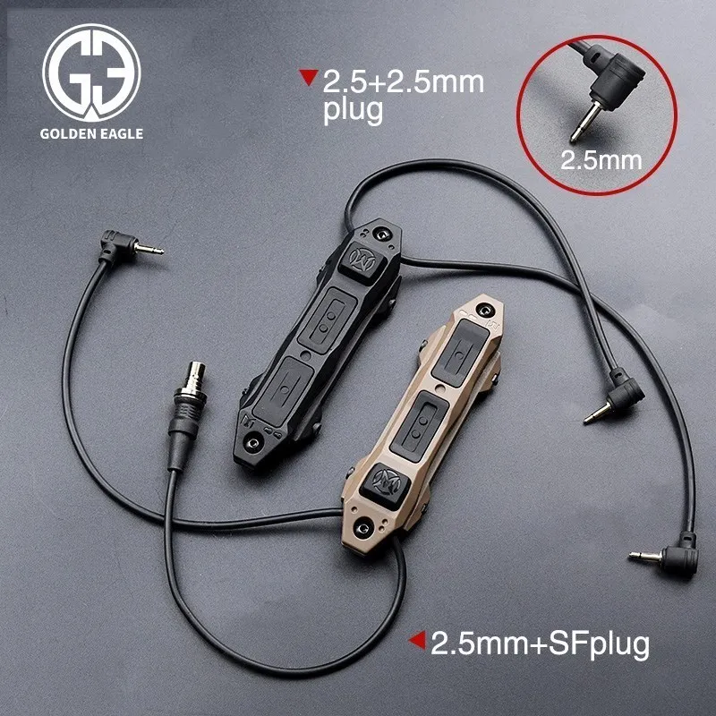 Interruptor de presión a distancia de doble función de Airsoft táctico para Surefir M300 M600, botón de linterna SF 2,5 3,5 enchufe DBAL A2 PEQ15 - imagen 4
